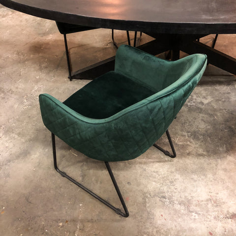 Image of Eetkamerstoel - Green Velvet