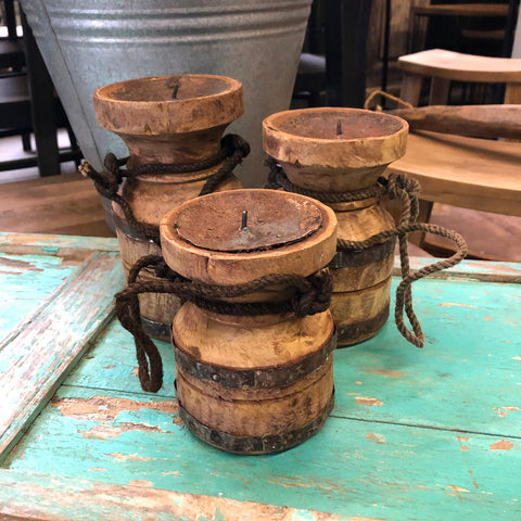 Image of Houten kandelaar