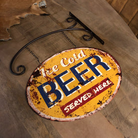 Man cave - Ice cold beer wand bord