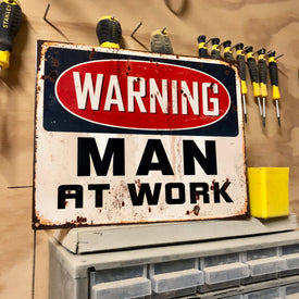 Man cave - Man at work