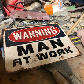 Man cave - Man at work